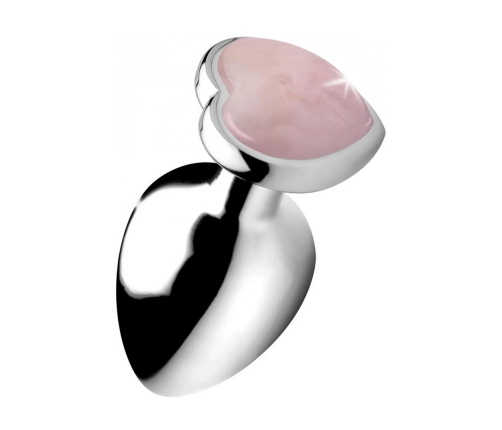Rose Quartz Heart - Butt Plug - Large