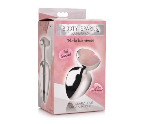 Rose Quartz Heart - Butt Plug - Large