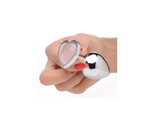 Rose Quartz Heart - Butt Plug - Medium