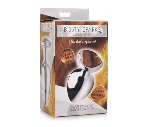 Tiger Eye Heart - Butt Plug - Large