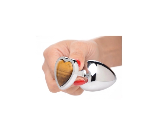 Tiger Eye Heart - Butt Plug - Large