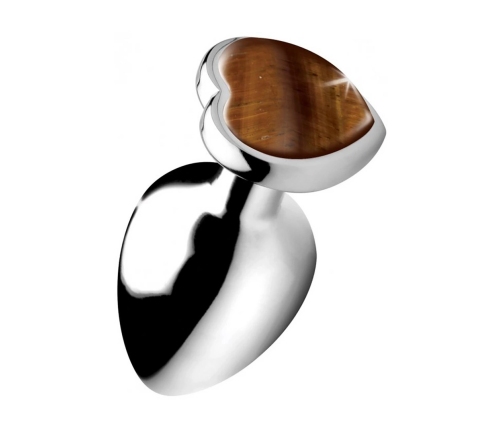 Tiger Eye Heart - Butt Plug - Large
