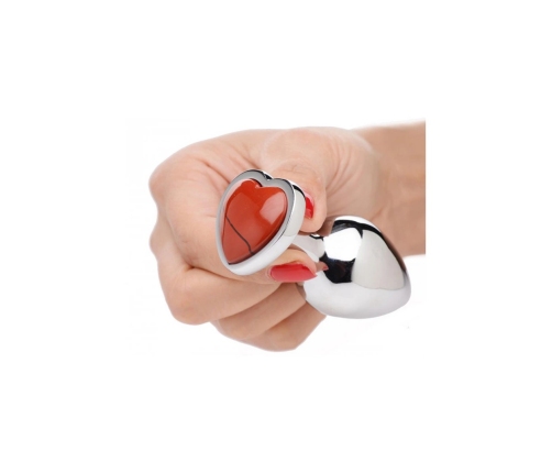 Red Jasper Heart - Butt Plug - Medium