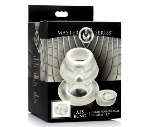 Ass Bung - Clear Hollow Anal Dilator with Plug - Large