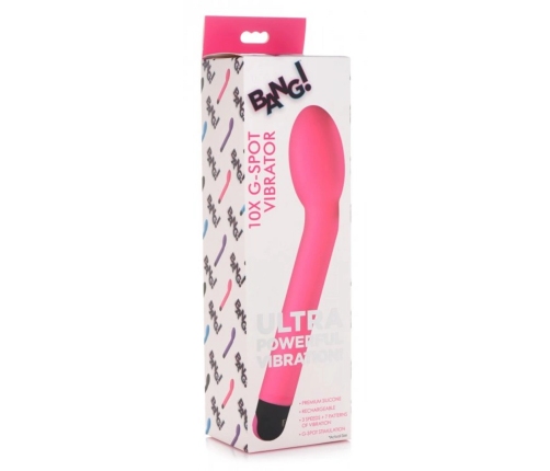 XR Brands Inmi Curved Vibrator 10-Mode Silicone Pink Compact Model