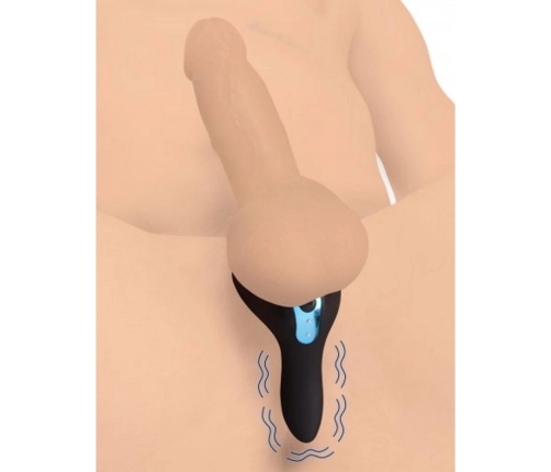 Power Taint - Silicone Cock and Ball Ring with Remote Control