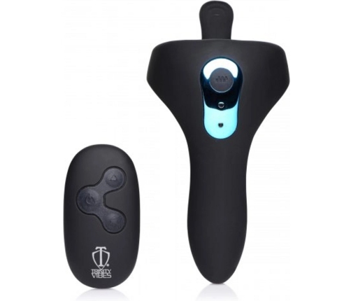 Power Taint - Silicone Cock and Ball Ring with Remote Control