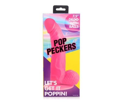 POP - Dildo with Balls - 7.5 / 19 cm