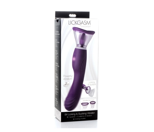 Lickgasm - 8x Licking and Sucking Vibrator - Purple