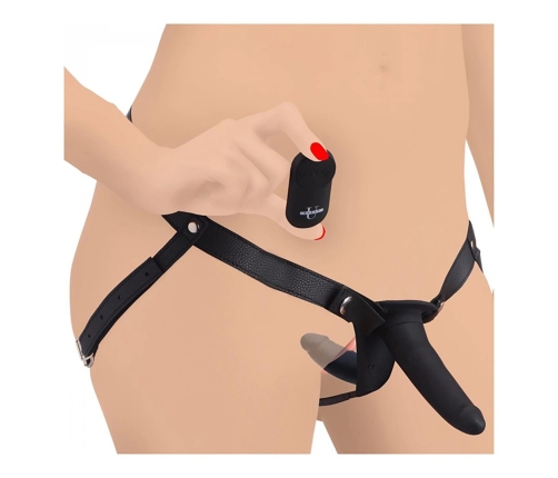 Pegger Beginner - Vibrating Double Dildo + Harness