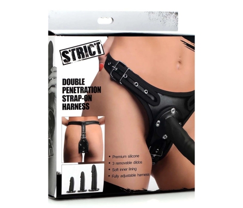 Harness with Double Penetration Strap-On