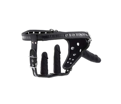 Harness with Double Penetration Strap-On