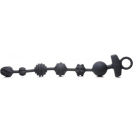 Dark Rattler - Vibrating Silicone Anal Beads with Remote Control
