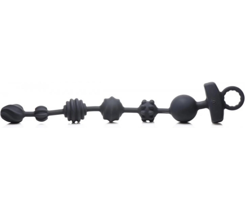 Dark Rattler - Vibrating Silicone Anal Beads with Remote Control