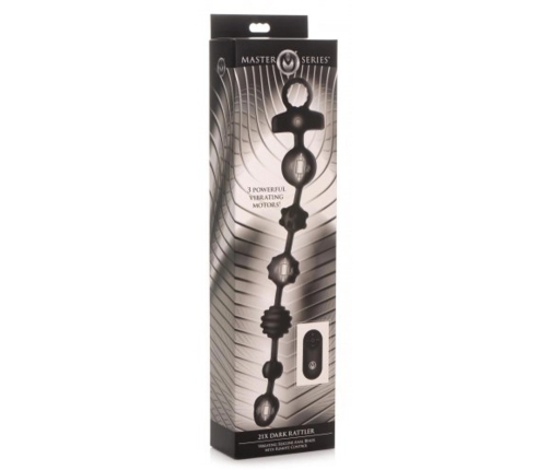 Dark Rattler - Vibrating Silicone Anal Beads with Remote Control
