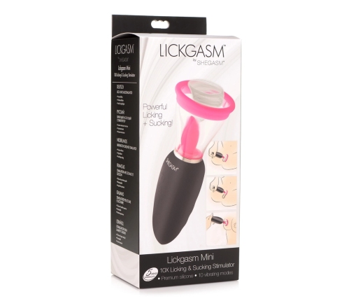 Lickgasm Mini - 10x Licking and Sucking Stimulator - Pink