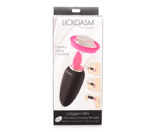 Lickgasm Mini - 10x Licking and Sucking Stimulator - Pink