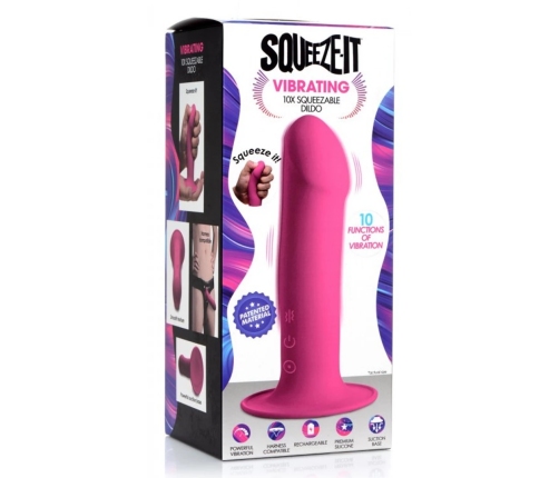 Squeezable Vibrating Dildo