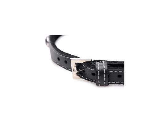 Royal Vixen - Leather Collar with Rhinestones