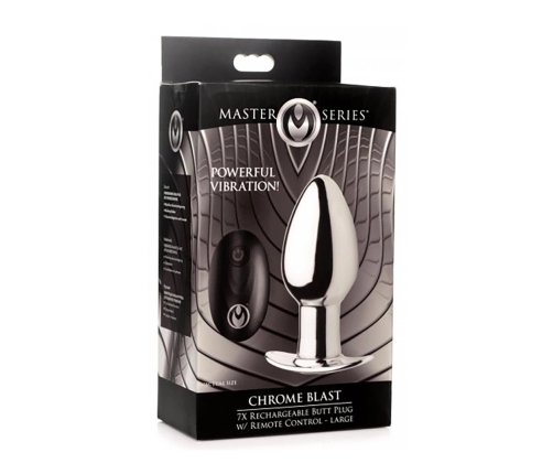 Chrome Blast - Rechargeable Butt Plug - Large