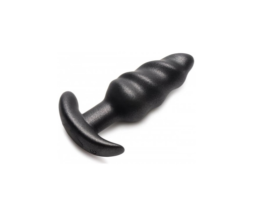 Vibrating Silicone Swirl Plug with Remote Control and 25 Speeds
