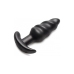 Vibrating Silicone Swirl Plug with Remote Control and 25 Speeds