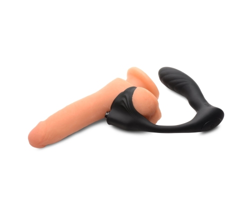 Silicone Prostate Plug with Cockring and Remote Control