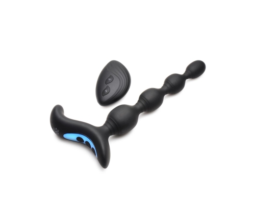Vibrating and E-Stim Silicone Anal Beads with Remote Control