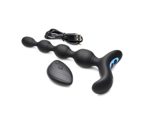 Vibrating and E-Stim Silicone Anal Beads with Remote Control