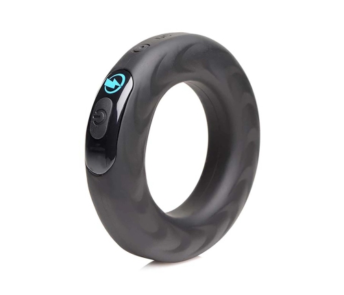 Vibrating and E-Stim Silicone Cockring + Remote Control