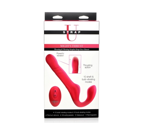 Mighty-Thrust - Thrusting and Vibrating Strapless Strap-On with Remote Control
