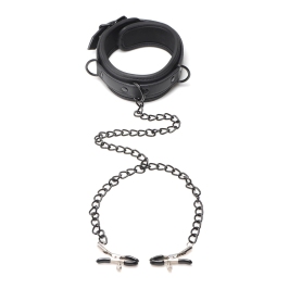 XR Brands Collared Temptress Adjustable Neoprene Collar with Chains XR Brands Collared Temptress Adjustable Neoprene Collar with Chains