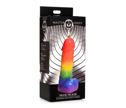 Pride Pecker - Rainbow Drip Candle