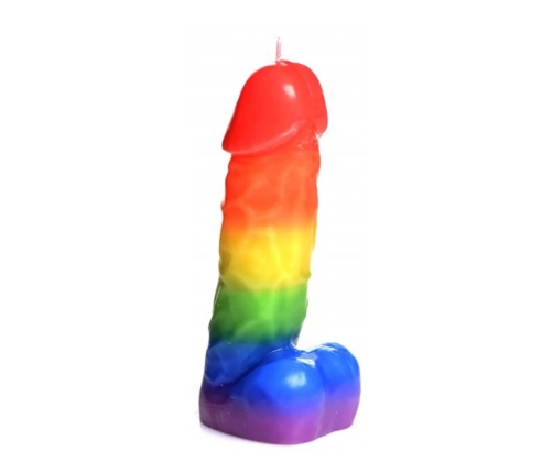 Pride Pecker - Rainbow Drip Candle