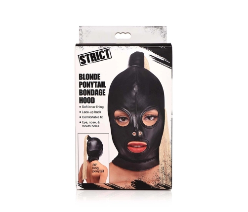 Bondage Mask with Blonde Ponytail