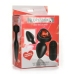 Silicone Vibrating Red Heart - Butt Plug with Remote Control - Small