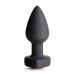 Silicone Vibrating Red Heart - Butt Plug with Remote Control - Small