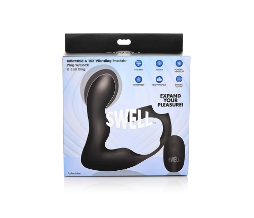 Inflatable and Vibrating Prostate Plug + Cock and Ball Ring