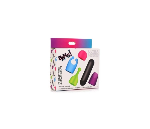 Rechargeable Bullet with 4 Attachments