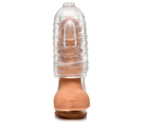 Milker TPE Masturbator with Ball Strap - Clear