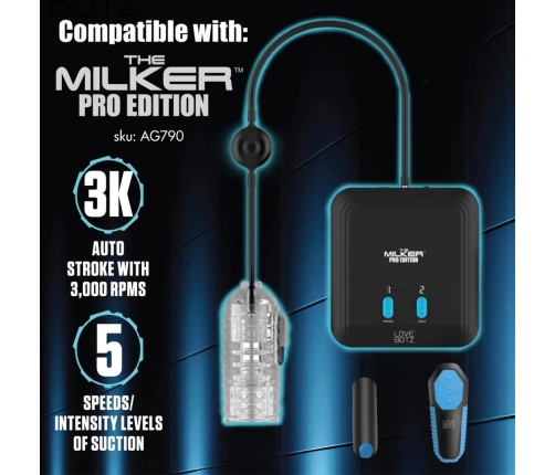 Milker TPE Masturbator with Ball Strap - Clear