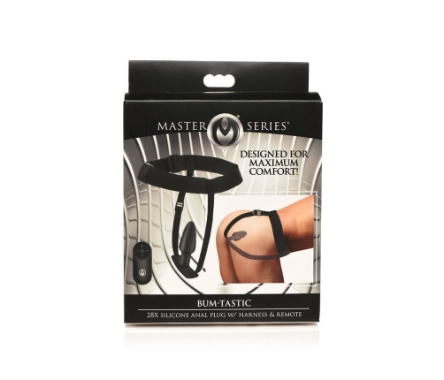 Bum-Tastic - Silicone Anal Plug with Harness and Remote Control