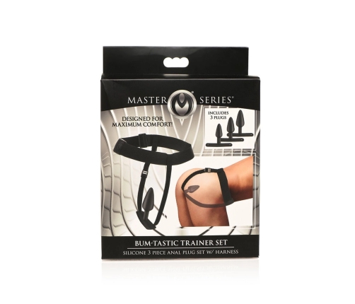 Bum-Tastic - Trainer Set Silicone 3 Piece Anal Plug Set with Harness