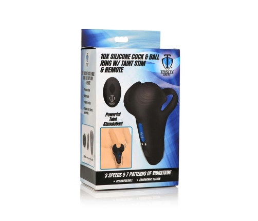 Silicone Cock and Ball Ring with Remote Control