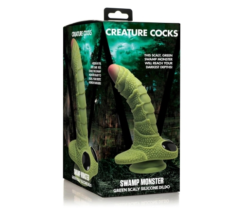 Swamp Monster Scaly Silicone Dildo - Black