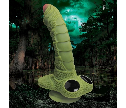 Swamp Monster Scaly Silicone Dildo - Black