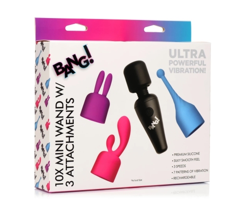 Mini Wand Massager with 3 Attachments