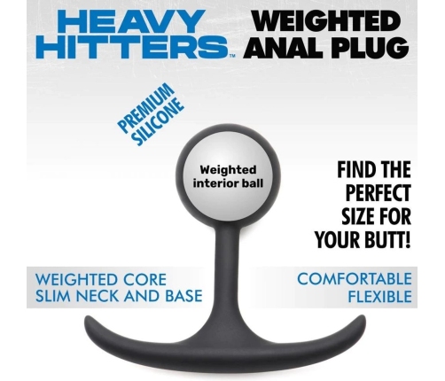 Comfort Plugs Silicone Weighted Round Plug 4.4 - Black