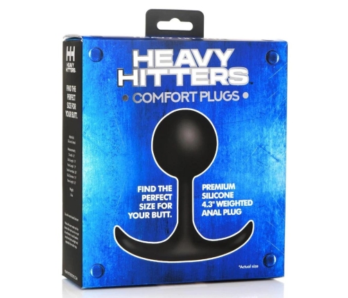 Comfort Plugs Silicone Weighted Round Plug 4.4 - Black