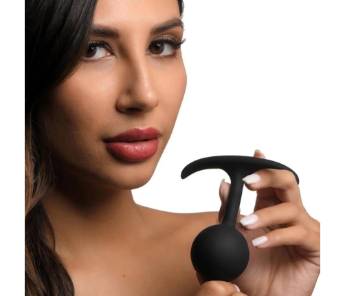 Comfort Plugs Silicone Weighted Round Plug 3.9 - Black